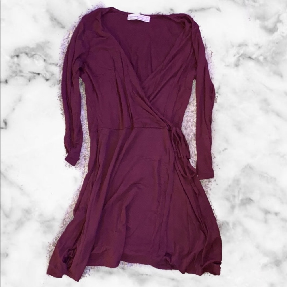 Abercrombie & Fitch cross tie maroon dress